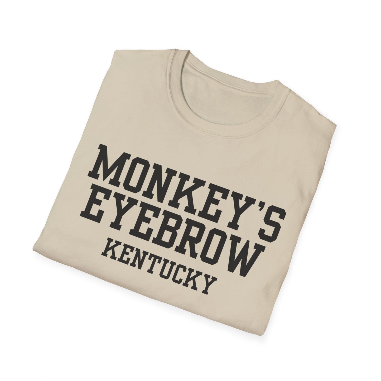 Monkey's Eyebrow Funny City Name T-Shirt novelty t-shirt for adults unisex funny shirt gift for travelers quirky town shirt funny city name shirt