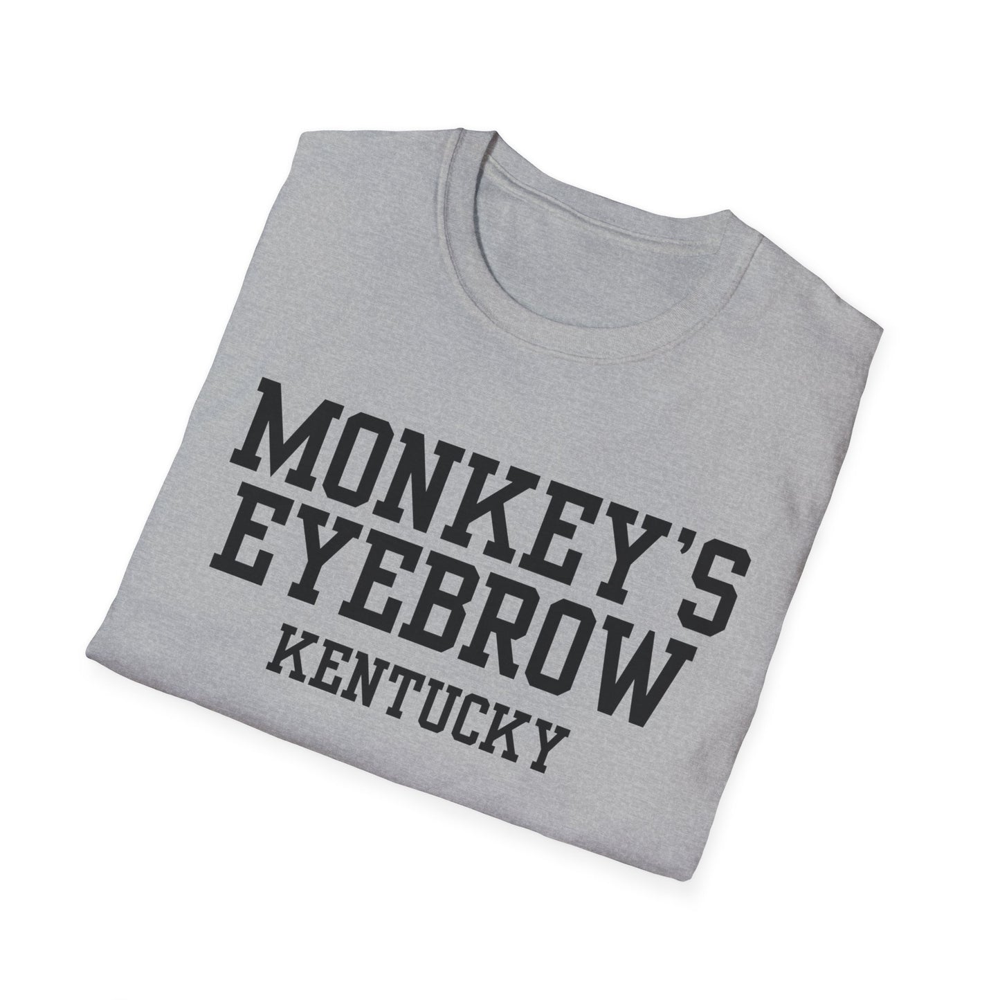 Monkey's Eyebrow Funny City Name T-Shirt novelty t-shirt for adults unisex funny shirt gift for travelers quirky town shirt funny city name shirt