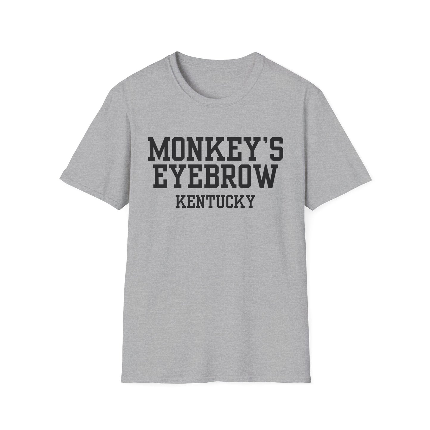Monkey's Eyebrow Funny City Name T-Shirt novelty t-shirt for adults unisex funny shirt gift for travelers quirky town shirt funny city name shirt