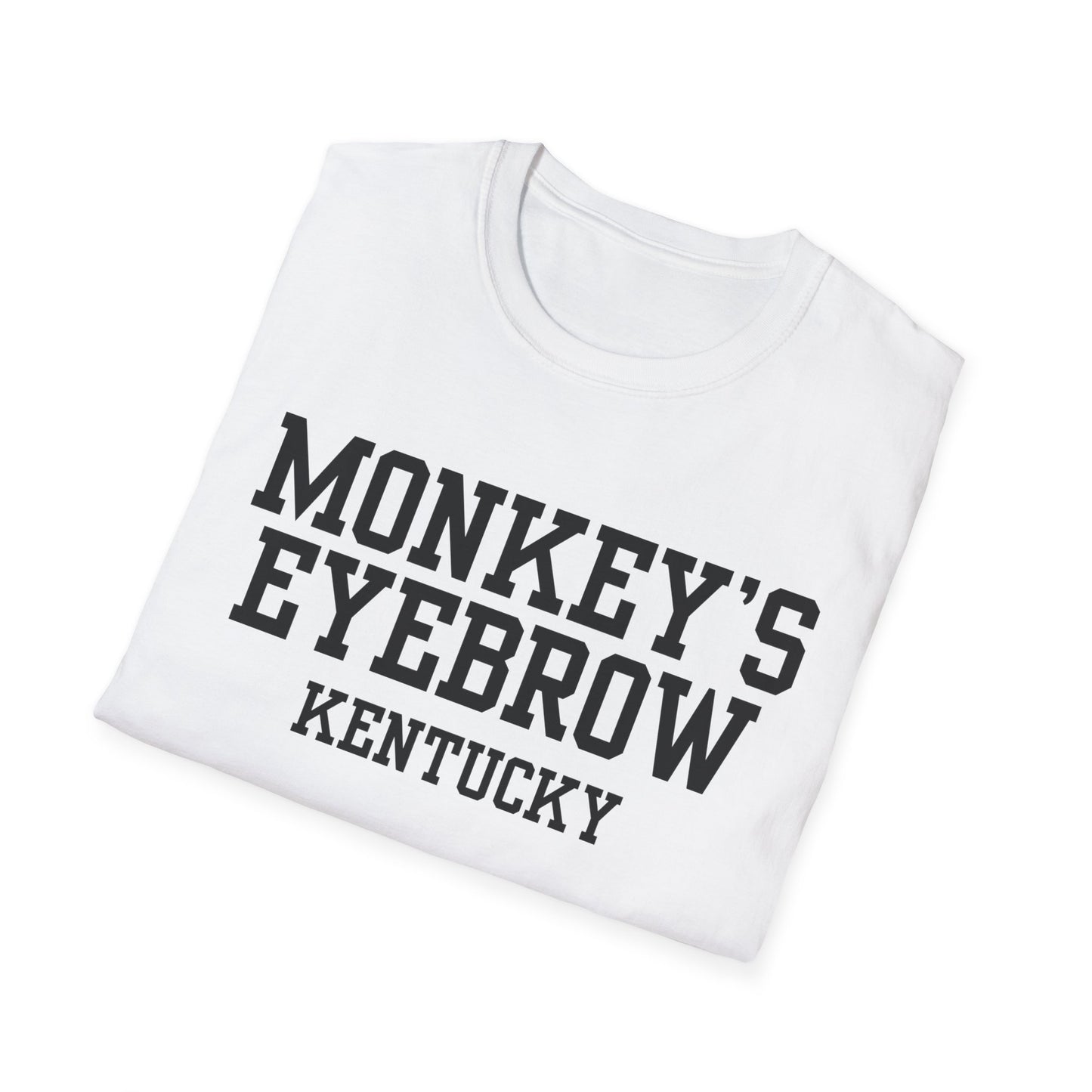 Monkey's Eyebrow Funny City Name T-Shirt novelty t-shirt for adults unisex funny shirt gift for travelers quirky town shirt funny city name shirt