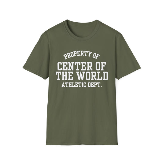 Center of the World Funny City Name T-Shirt local pride tee gag gift tee funny city name novelty t-shirt travel gift tee silly town tee small town gift
