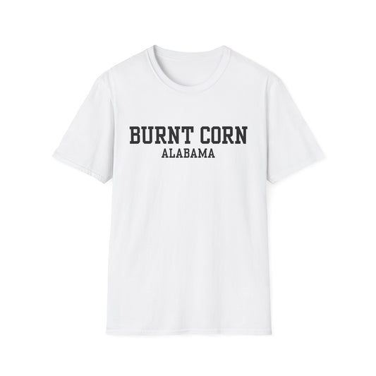 Burnt Corn Funny City Name T-Shirt novelty t-shirt for adults custom city t-shirt gift for travelers funny city name shirt road trip souvenir shirt