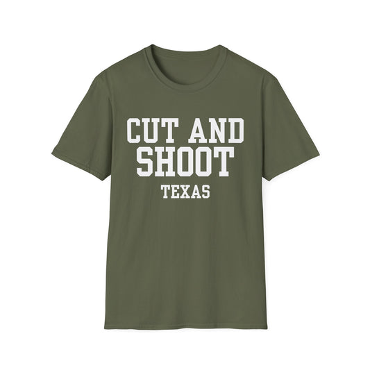Cut and Shoot Funny City Name T-Shirt travel gift tee funny city name ironic tee small town gift gag gift tee novelty t-shirt sarcastic shirt