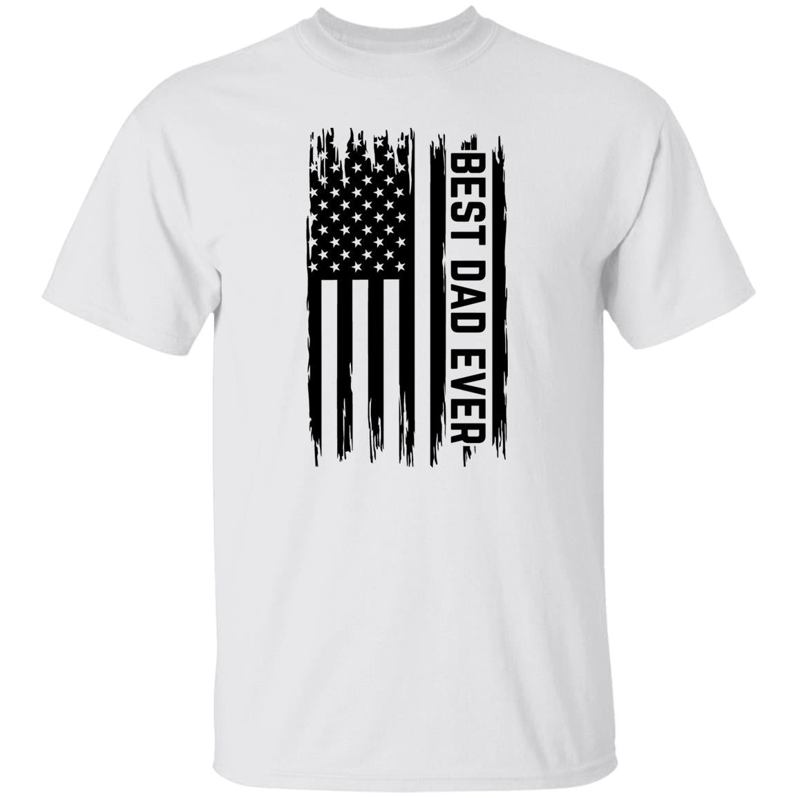 T-Shirt  (Best Dad Ever - Distressed Flag T-Shirt