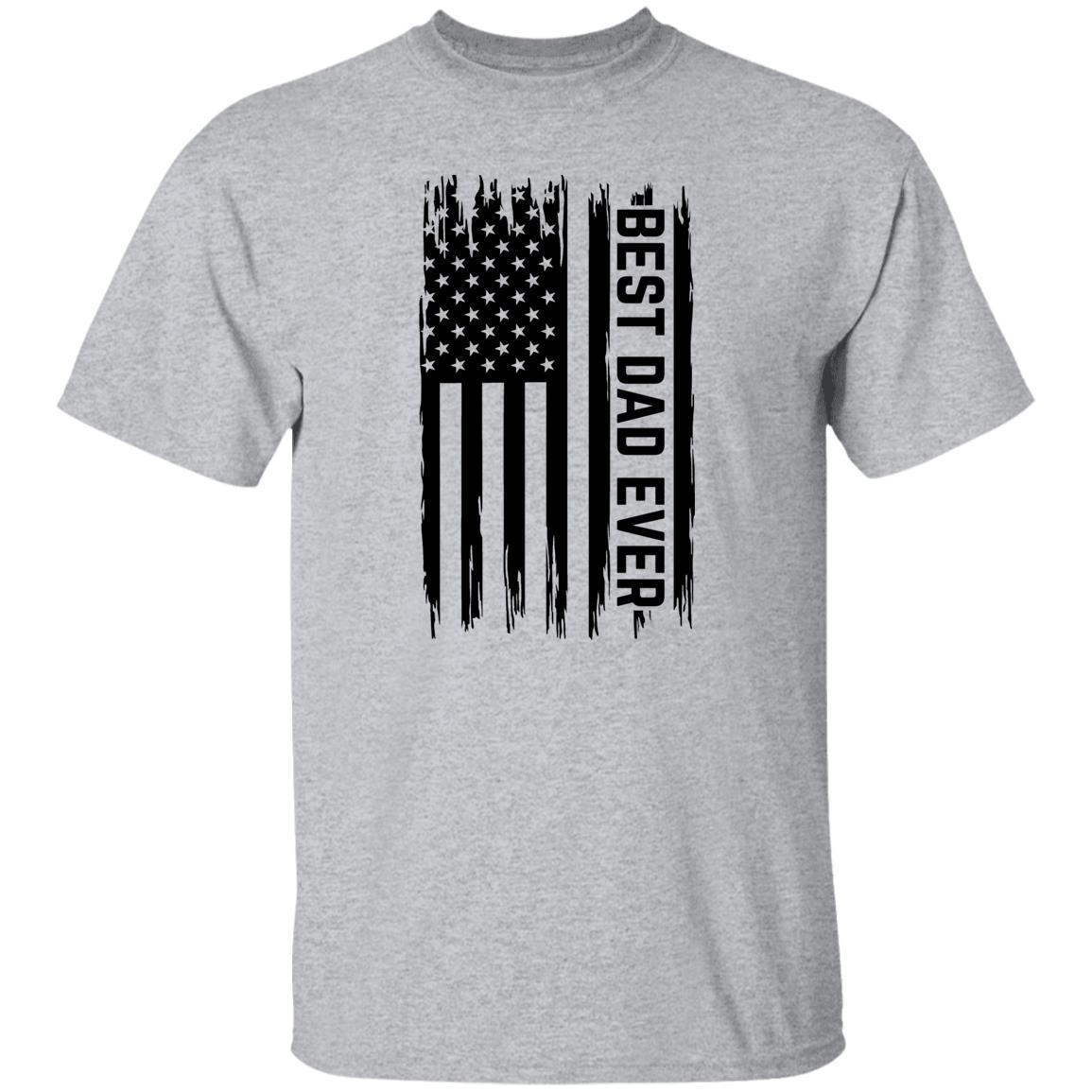 T-Shirt  (Best Dad Ever - Distressed Flag T-Shirt