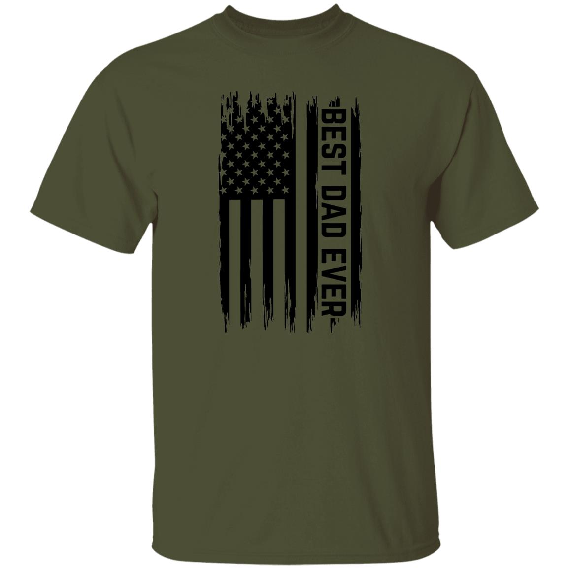 T-Shirt  (Best Dad Ever - Distressed Flag T-Shirt