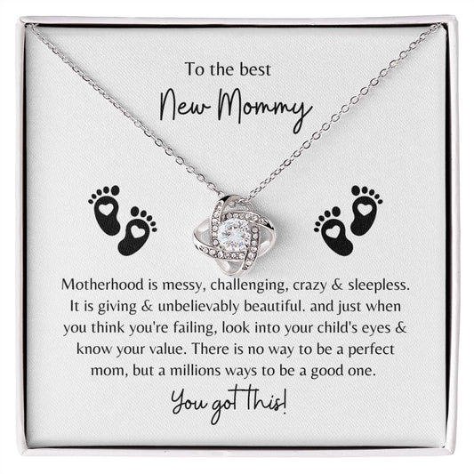 Love Knot Necklace ( Best New Mommy | Love Knot Necklace )