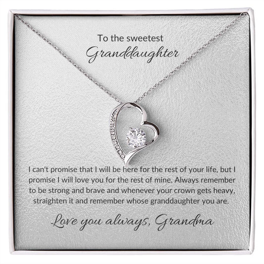  Forever Love Necklace (Sweetest Granddaughter | Forever Love Necklace